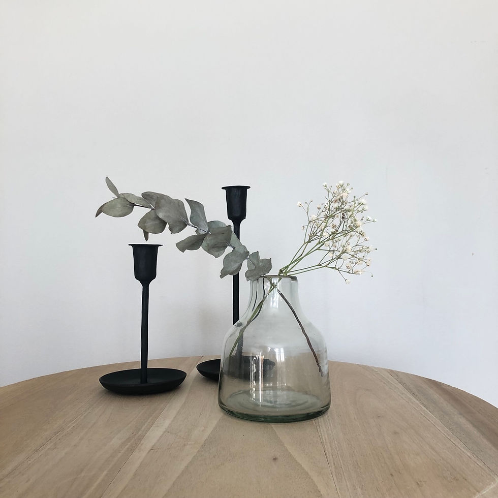 Thumbnail: Black Metal Candle Holder- Small