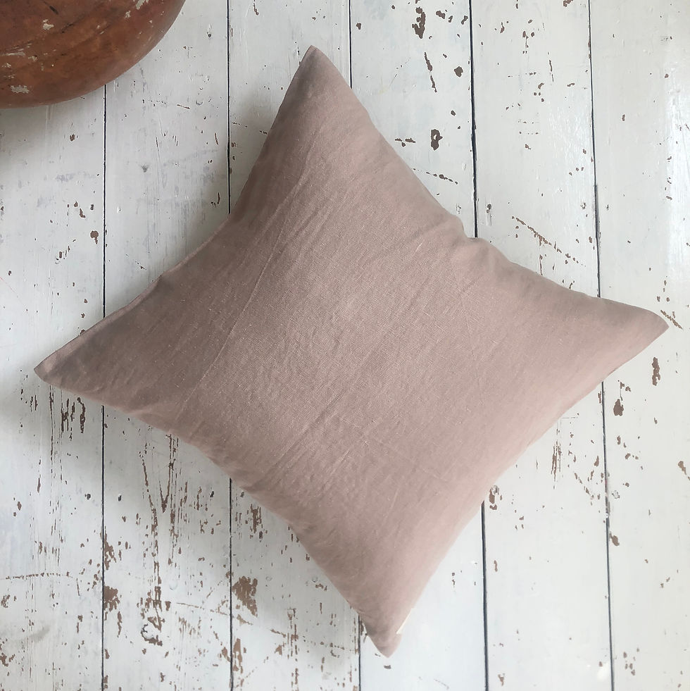 Thumbnail: 50 cm x 50cm Pink Linen Cushion Cover 