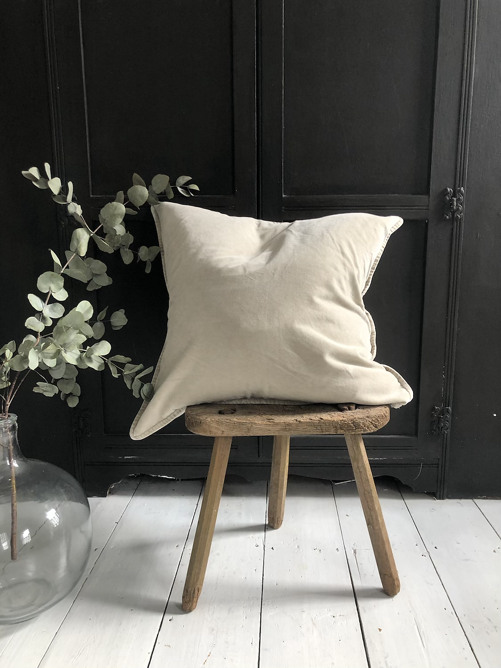 Thumbnail: Velvet Cushion Cover- Taupe