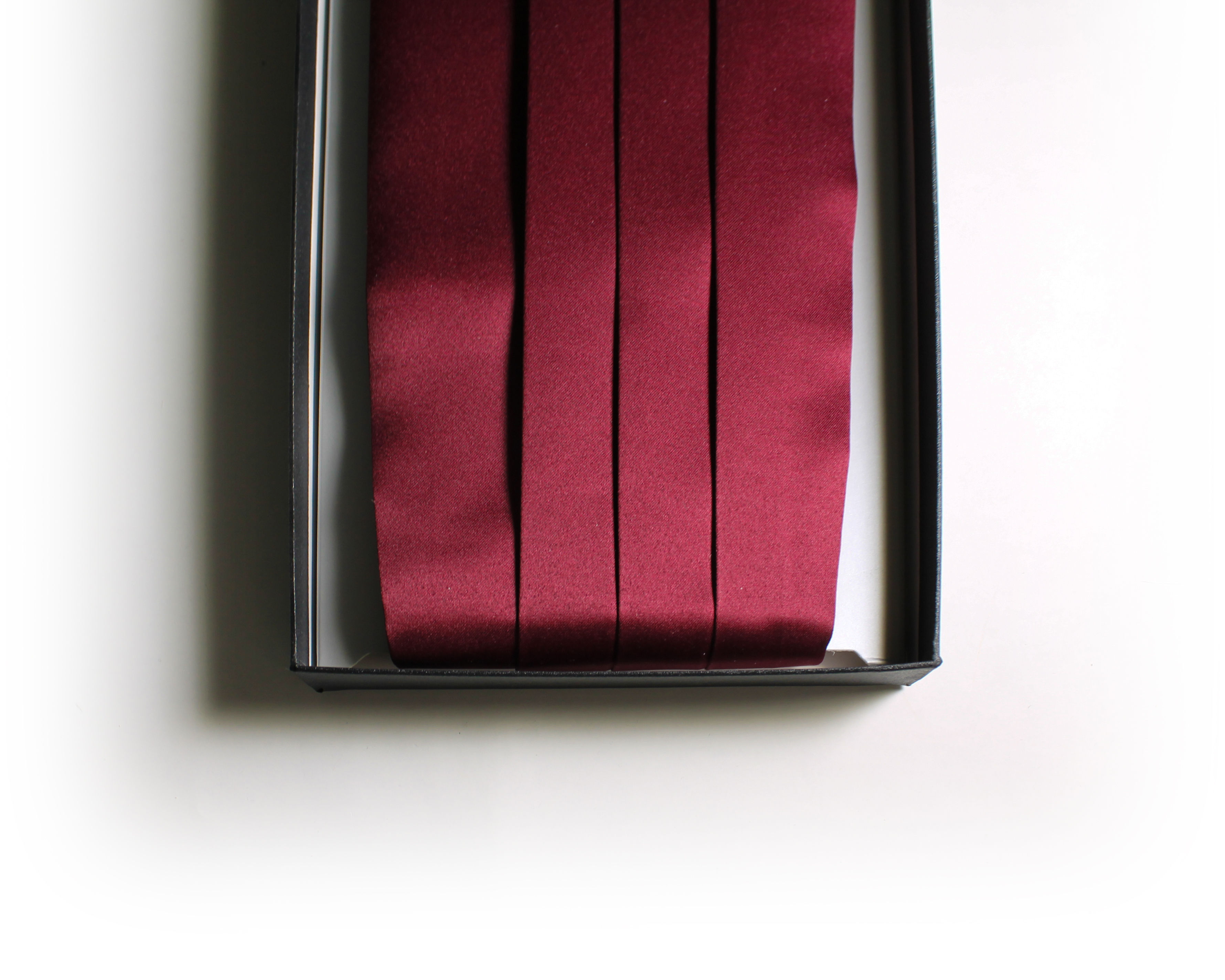 Wine Polyester Satin Cummerbund