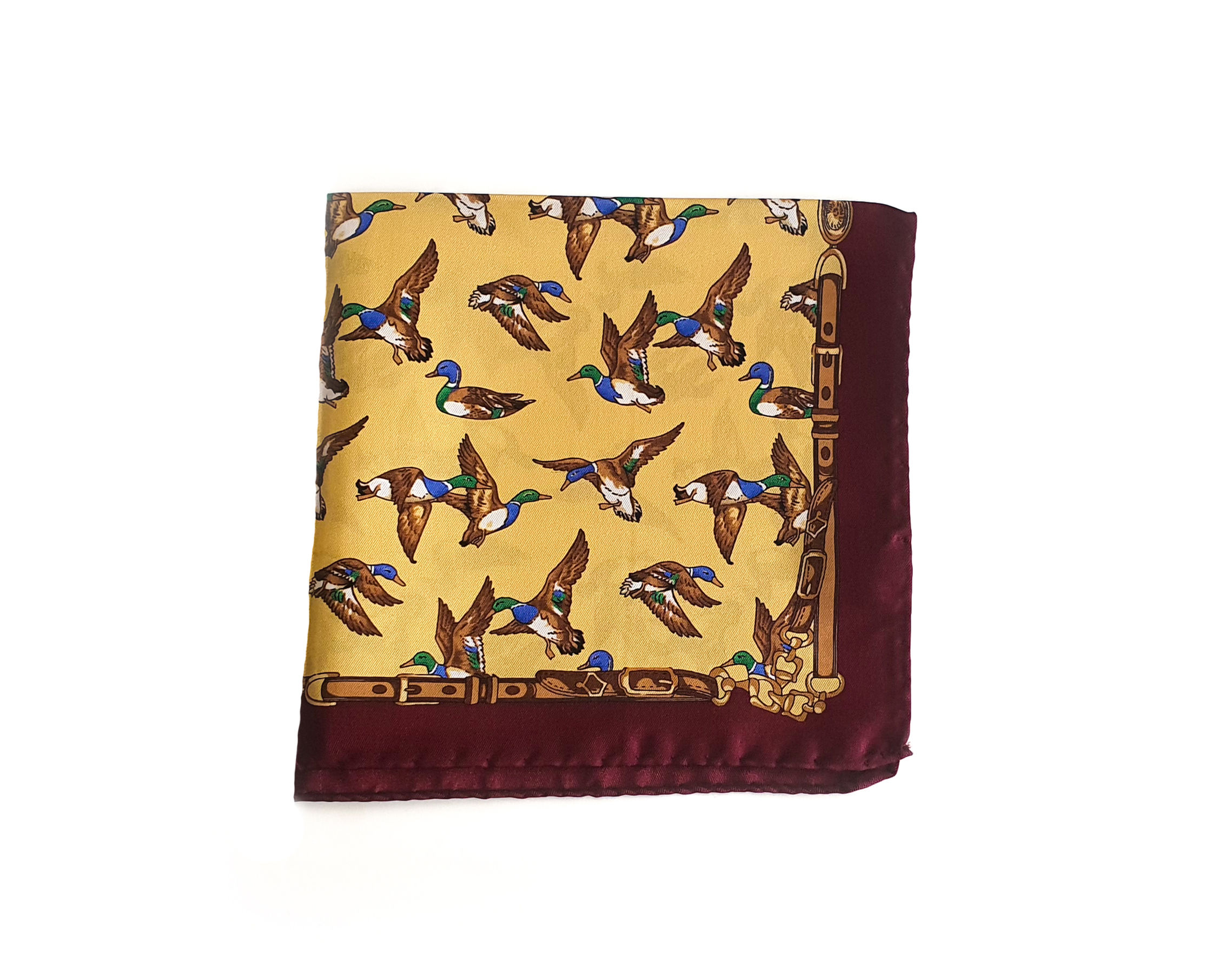 Flying Ducks Pocket Squares (Lemon & Wine)