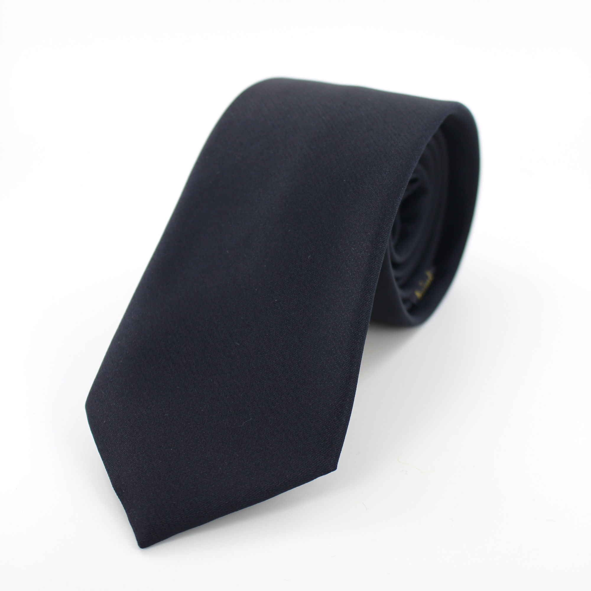 Black Sateen Polyester Tie (narrow)