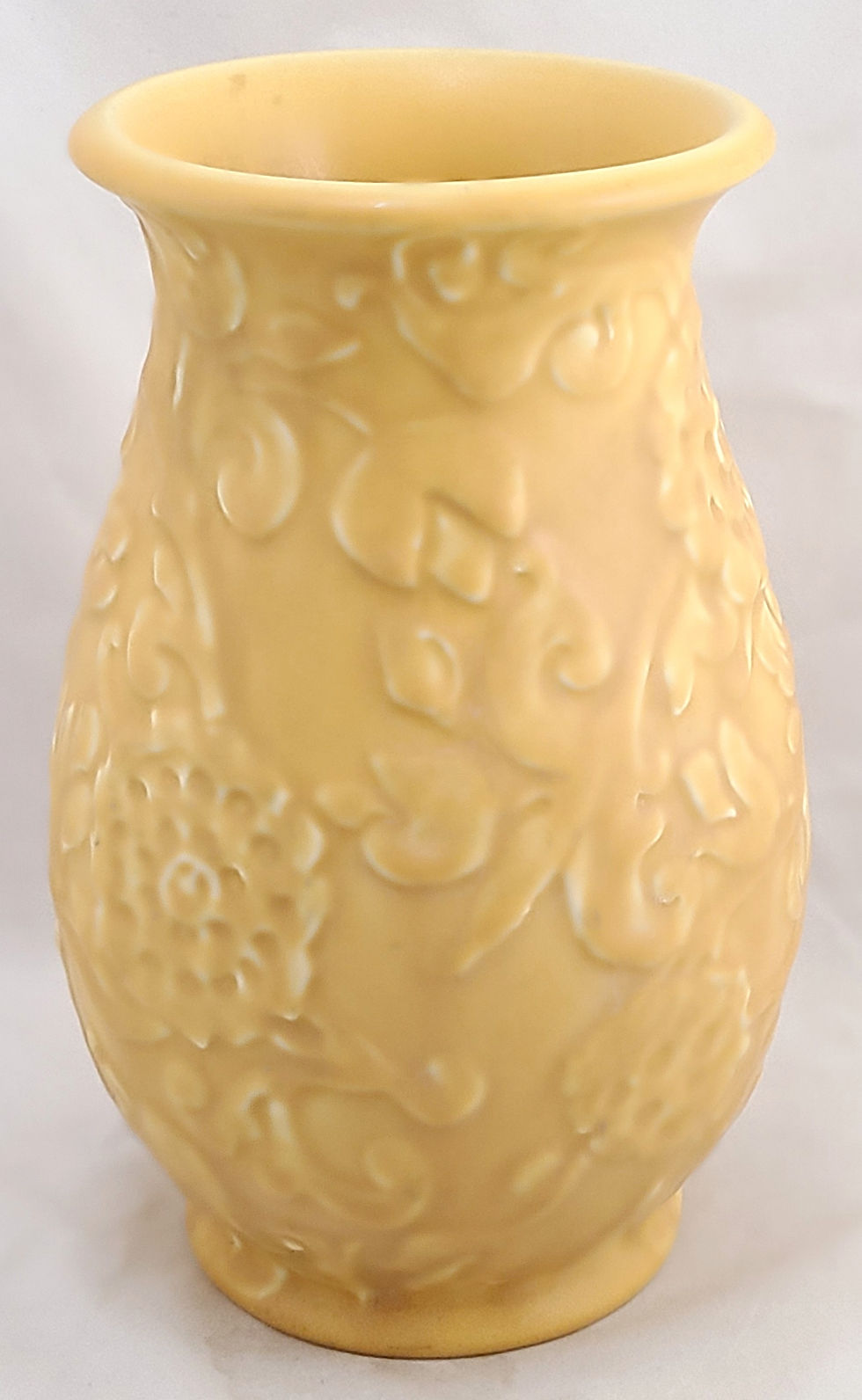 Thumbnail: Rookwood Vase Dahlia Blossoms in Yellow Mat Glaze d1928 #6035 Designed by ST