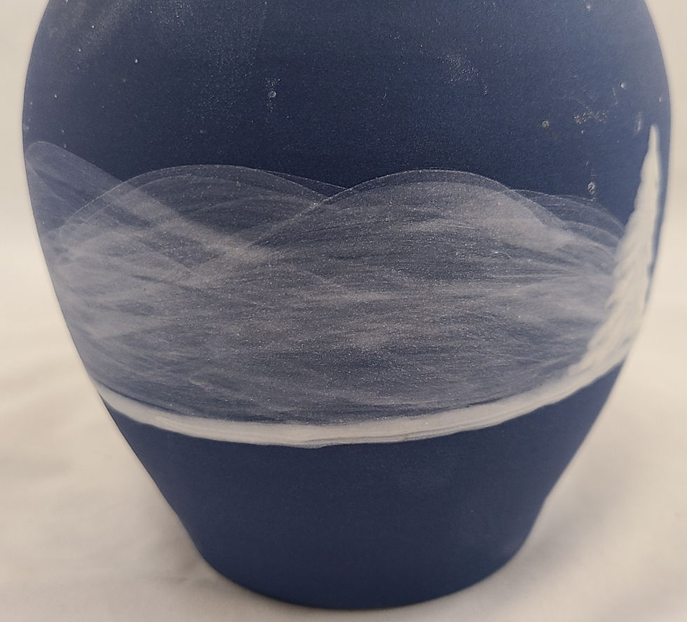 Thumbnail: M. Marjorie Pittman Catawba River Pottery Cameo Pitcher Organic Glazes Marion NC