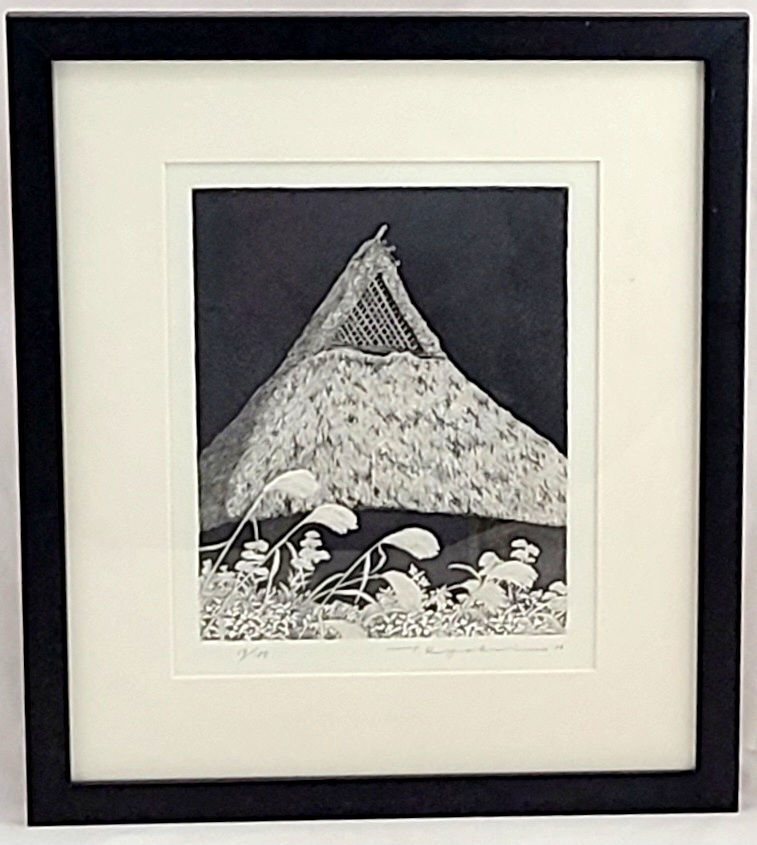Ryohei Tanaka (1933-2019) 'Pampas Grasses' Etching/Aquatint 2006, 1st Ed 19/100