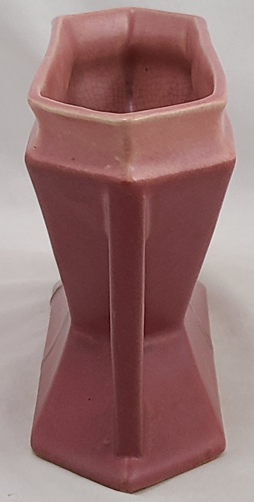 Thumbnail: Roseville Futura '2-Pole Pink Bud Vase' In Gorgeous Pink Glaze 85-4 Orig. Cond.