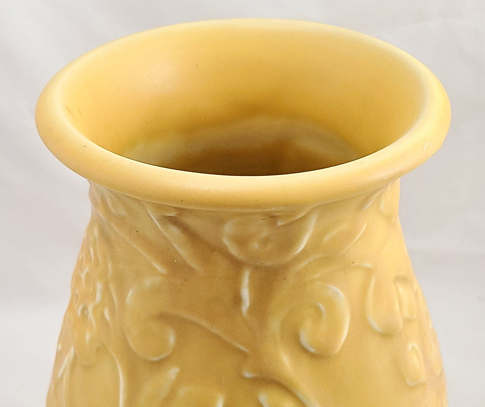 Thumbnail: Rookwood Vase Dahlia Blossoms in Yellow Mat Glaze d1928 #6035 Designed by ST