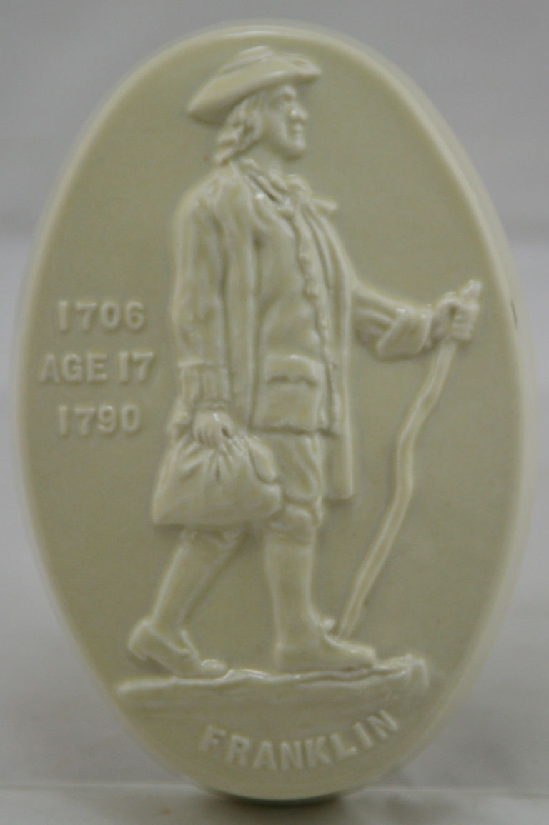 Franklin Pottery Paperweight of Benjamin Franklin Lansdale, PA c1925