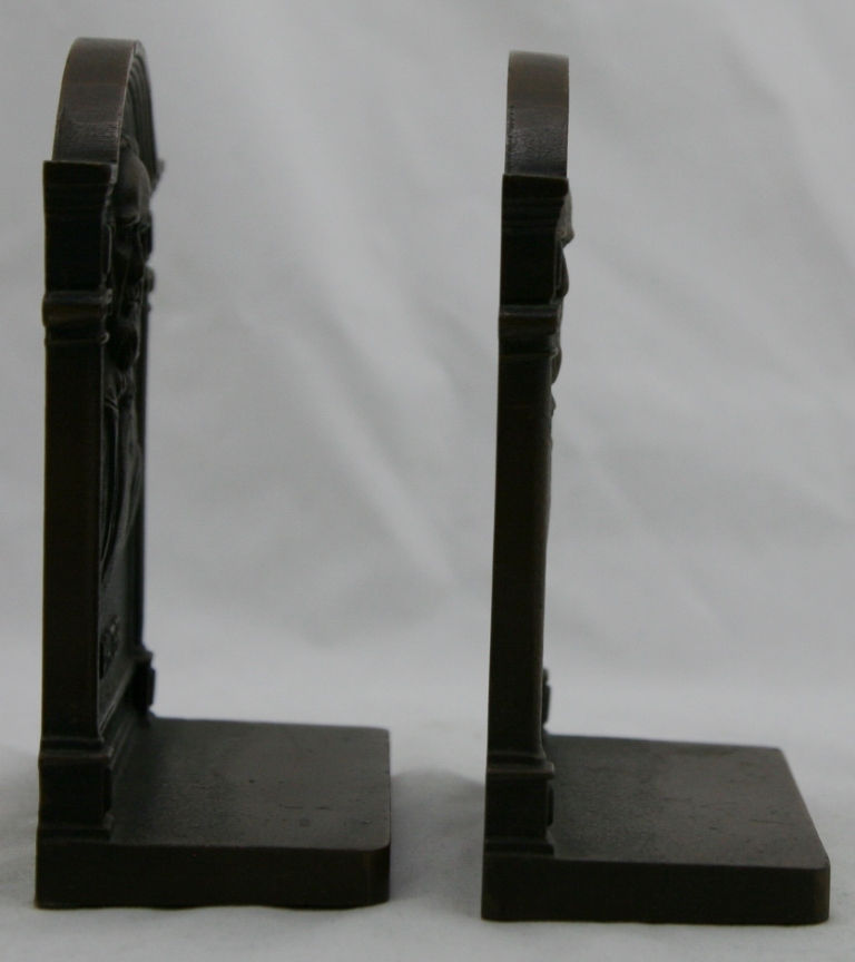 Thumbnail: Bradley & Hubbard 'Whittier' Bronze Bookends 1920