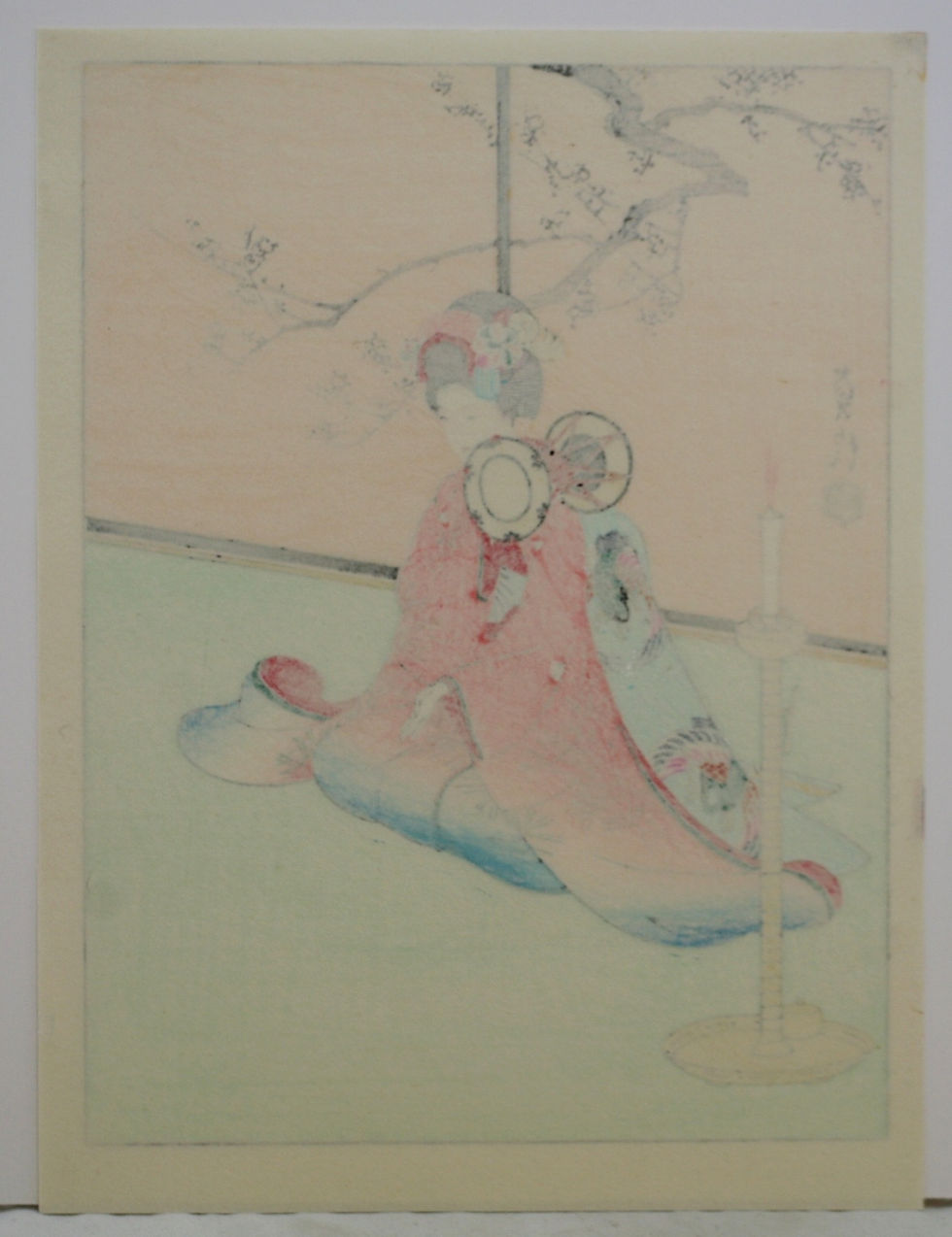 Thumbnail: Verso Hasegawa Sadanobu III (1881-1963)  'Maiko, Girl Playing Hand-Drum'