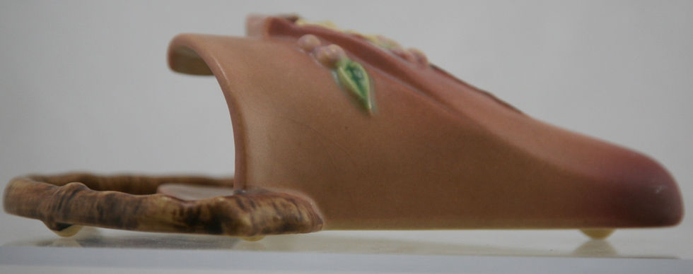 Thumbnail: Roseville Apple Blossom Wall Pocket Shape #366-8" in Pink Blushed Glazes
