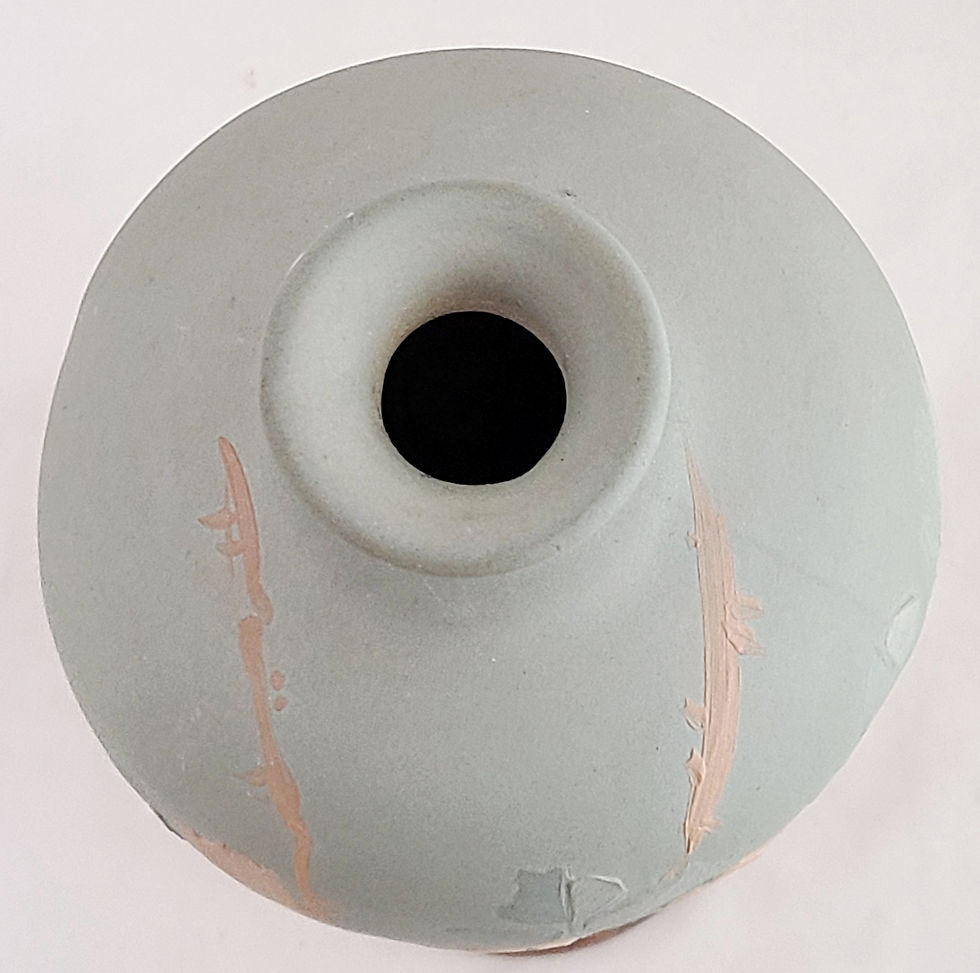 Thumbnail: J. B. Owens Mat Utopian 11" Vase with Poppy Blossom by Tot Steele c1902