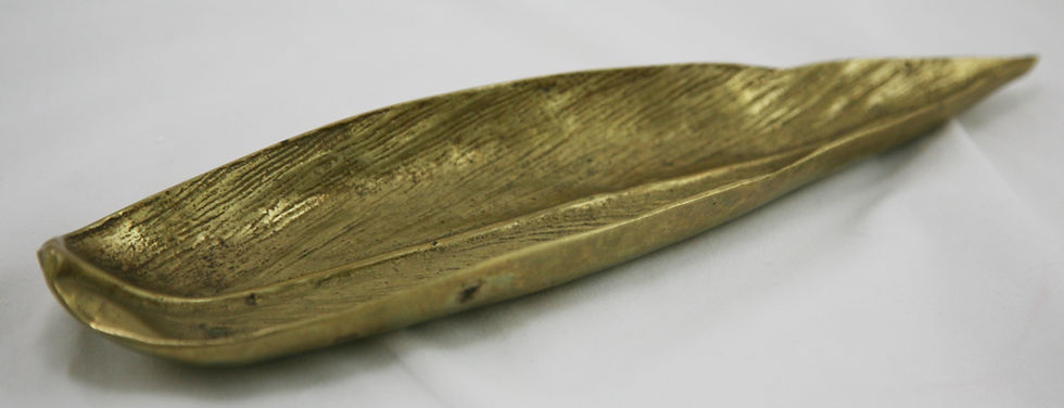 Thumbnail: Virginia Metalcrafters 10" Butterfly Bush Metal Leaf Tray d1948