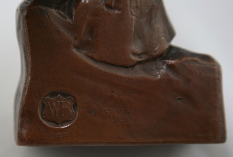 Thumbnail: Weidlich Brothers 'Springtime' Girl with May Basket Bookends c1930