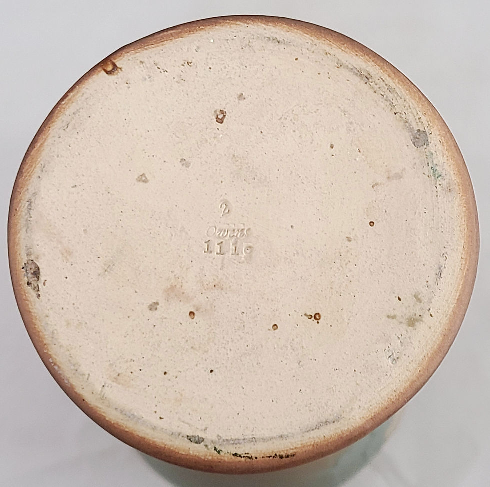 Thumbnail: J. B. Owens Mat Utopian 11" Vase with Poppy Blossom by Tot Steele c1902