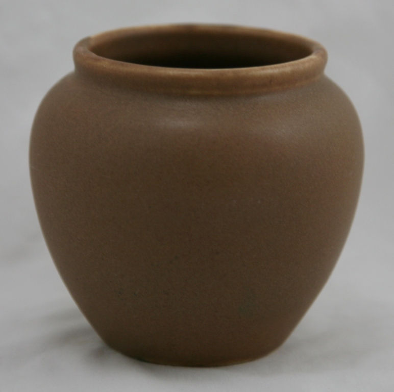 Thumbnail: Rookwood Carved Mat Vase with Oak Leaf and Acorns d1906 by Albert Pons