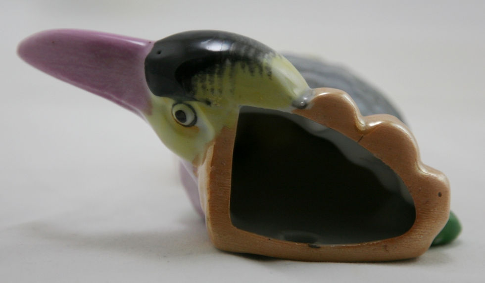 Thumbnail: Japanese Lustre Glaze 5" Toucan Bird Wallpocket