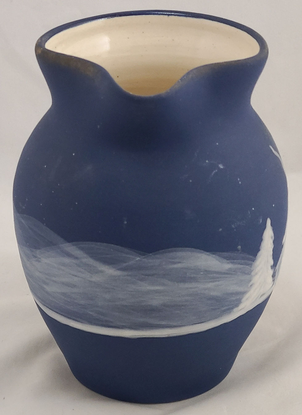 Thumbnail: M. Marjorie Pittman Catawba River Pottery Cameo Pitcher Organic Glazes Marion NC