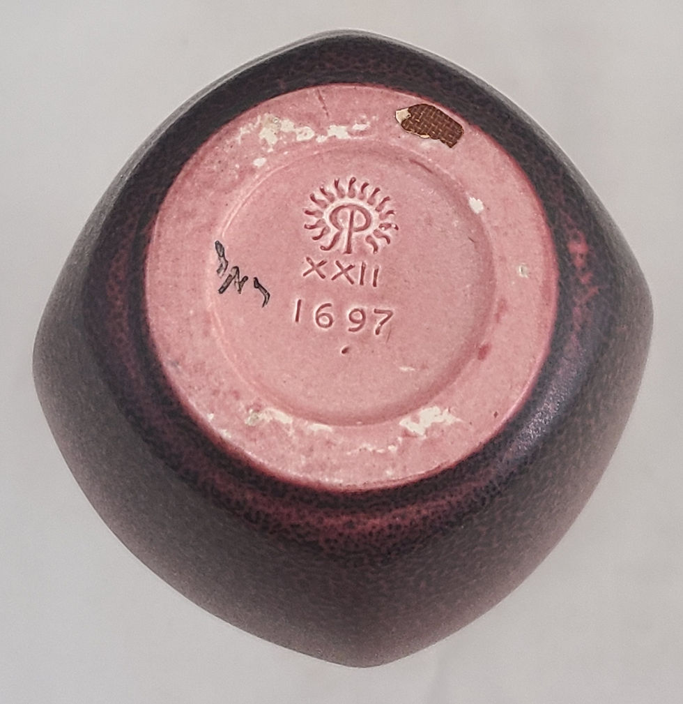 Thumbnail: Rookwood Decorated Mat Vase Gorgeous Ruby Red Glaze d1922 by Elizabeth Lincoln