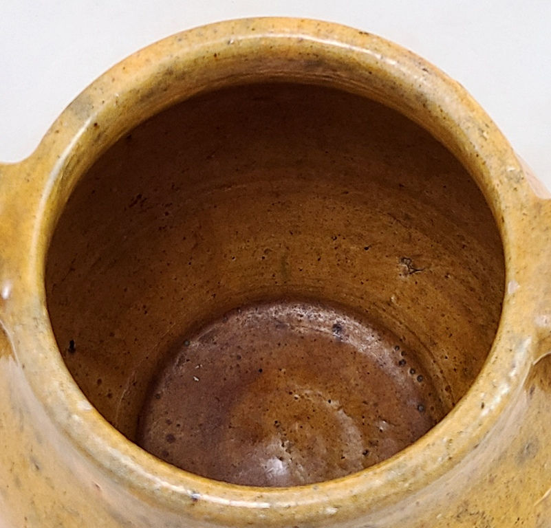 Thumbnail: Log Cabin Pottery Vase Guilford County, NC (1923-1927) Organic Mustard Glaze