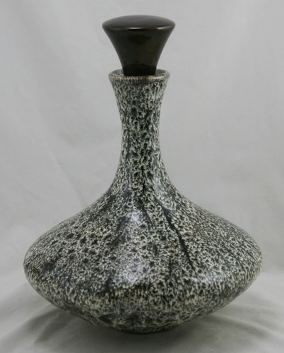 Marietta Mid-Century Modern Pottery Lidded Vase in Volcanic Glaze for ...
