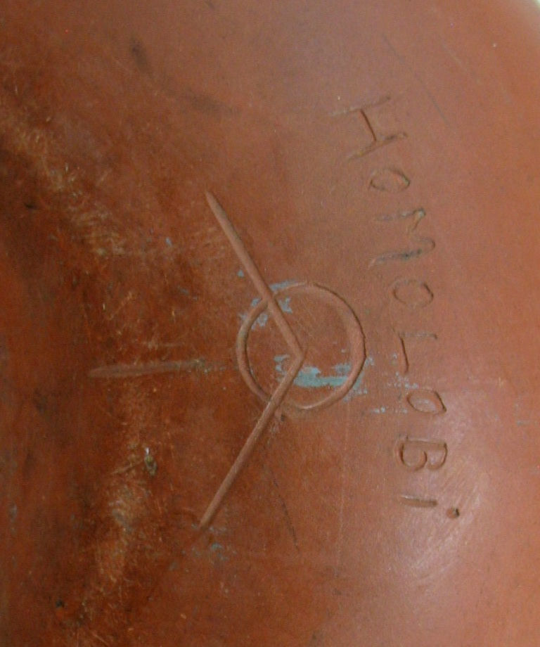 Thumbnail: Clifton Pottery Large Vase Native American Indian Design Marked 'Homolobi' 1906