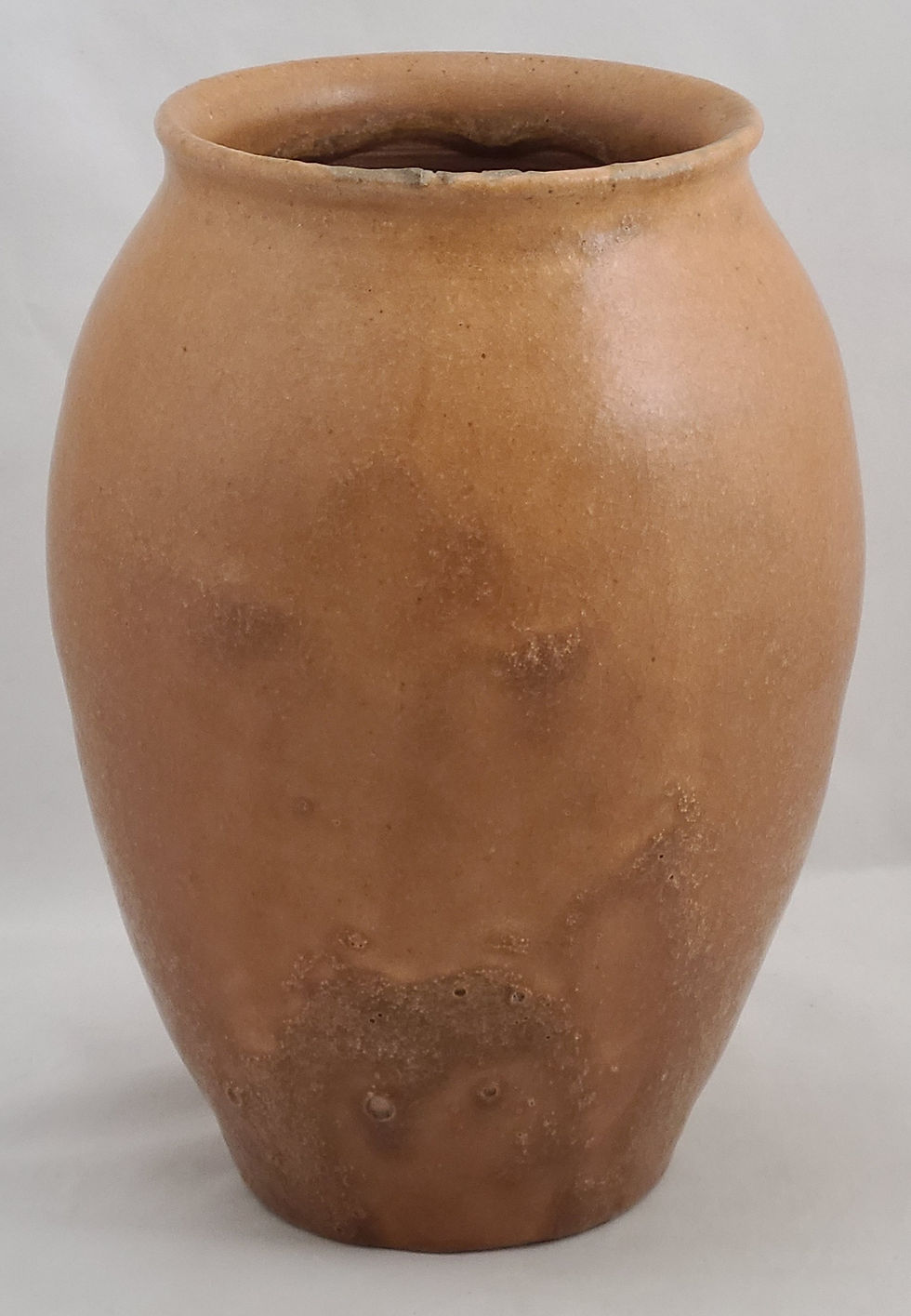 Thumbnail: Volkmar Kilns Metuchen, NJ Arts & Crafts Vessel in Organic Mustard Glaze c1903-5