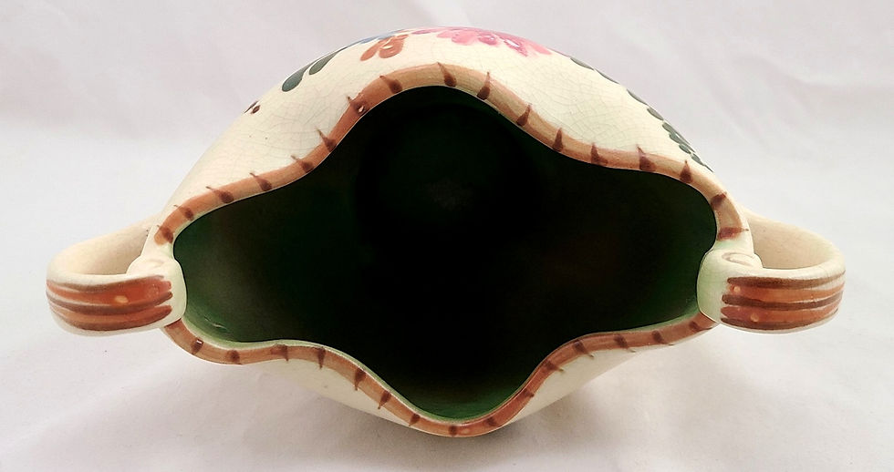 Thumbnail: Weller Bonito Handpainted Pillow Vase with Blossoms by Frank DeDonatis c1932