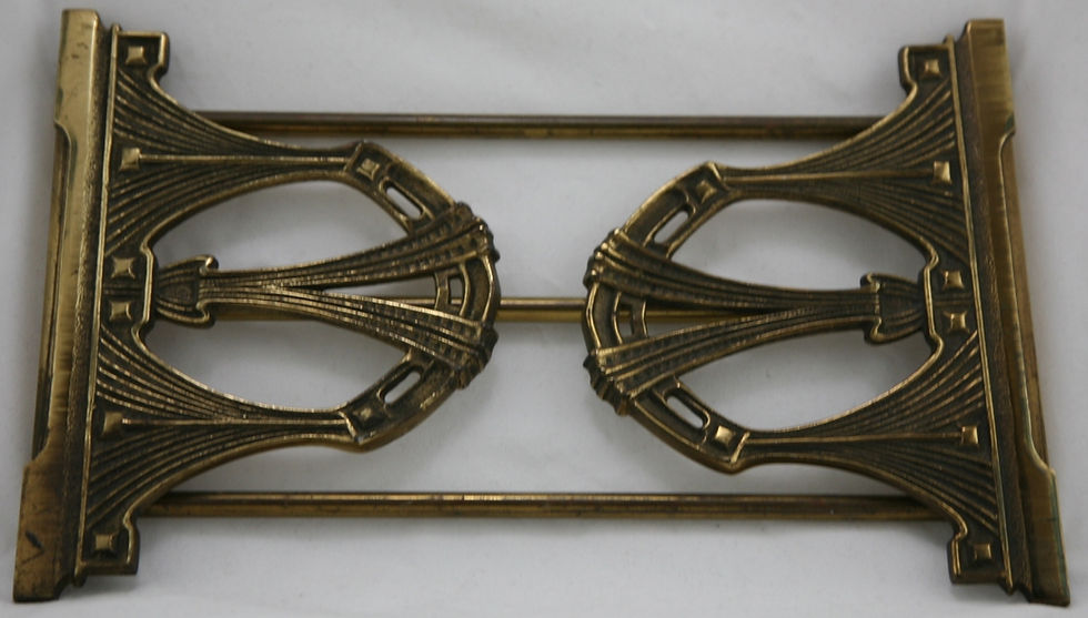 Thumbnail: H.L. Judd Company Art Nouveau Expandable Book Rack c1920s