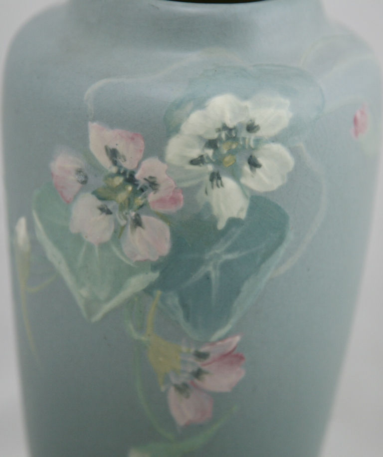 Thumbnail: Weller Hudson 9.5" Vase By Hester Pillsbury with Fruit Blossoms c1920s