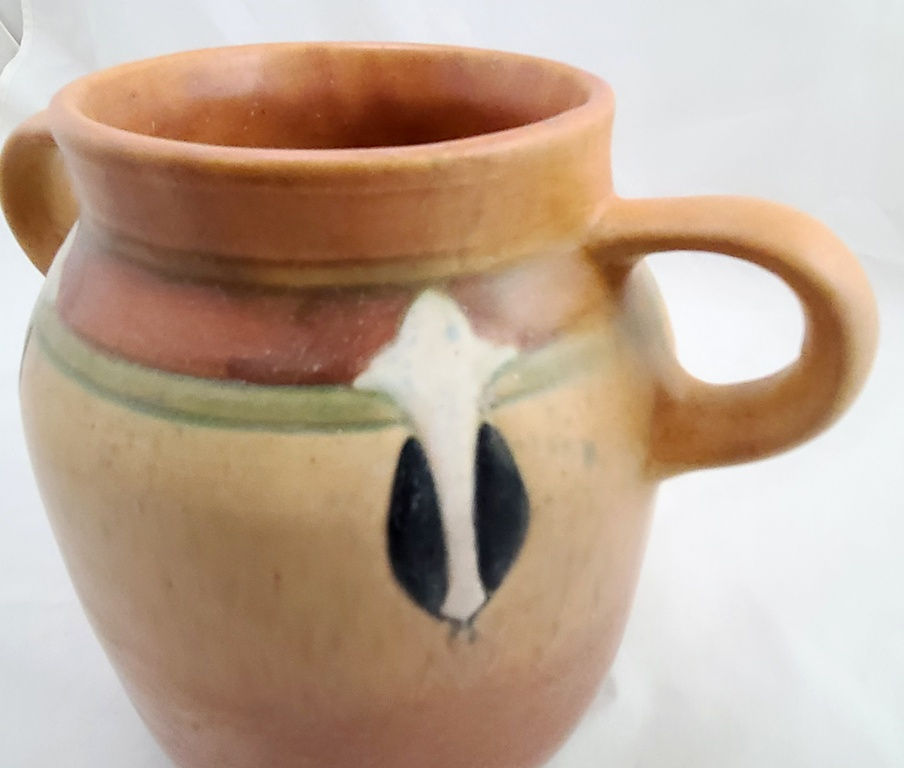 Thumbnail: Roseville Montacello Vase with A&C Blossoms #560-6 Cinnamon Frosted Glaze c1931