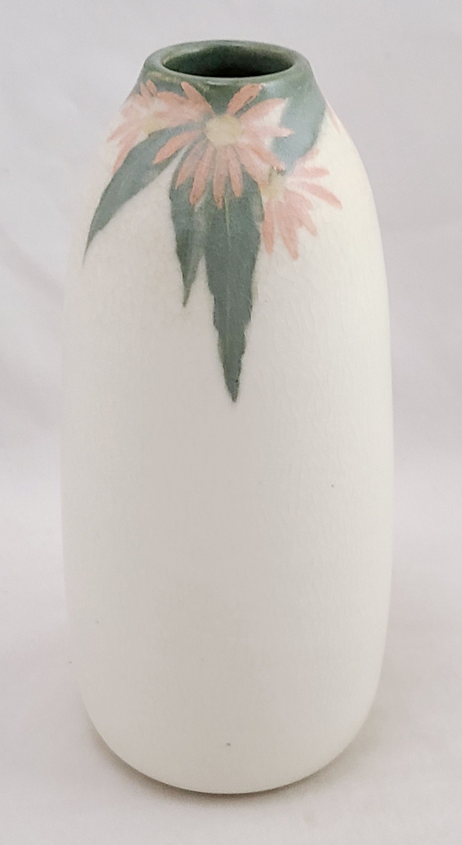 Rookwood Decorated Vellum Vase Blossoms Katherine Van Horne d1914 Original Cond