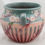 Thumbnail: Roseville Cherry Blossom Jardiniere In Pink/Red Glazes 627-6 Original Condition