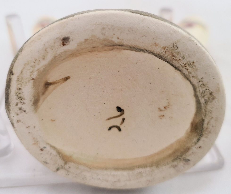 Thumbnail: Weller Voile Apple Tree Double Bud Vase Yellow Satin Matte Glaze Original Cond.