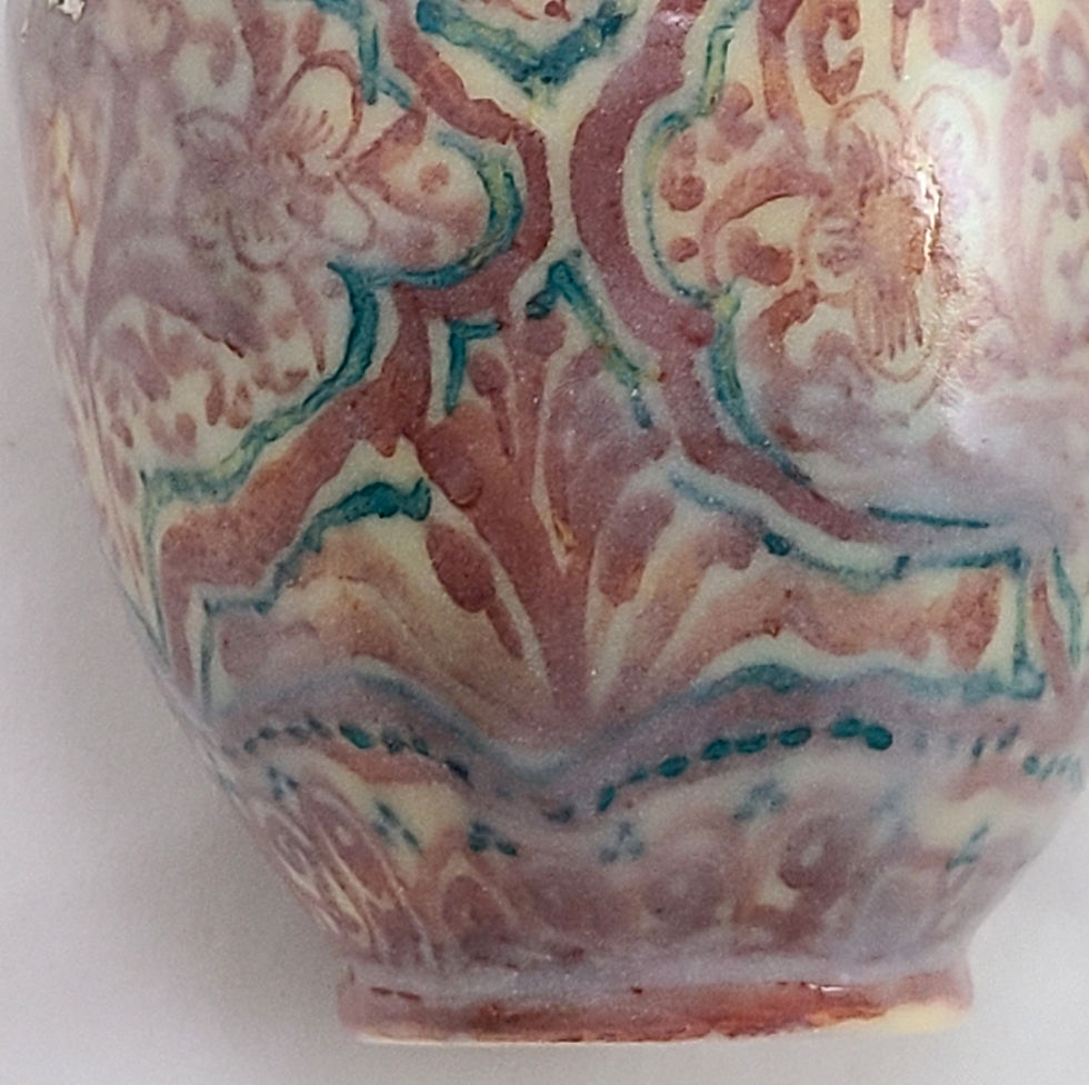 Thumbnail: Rookwood Ivory Jewel Porcelain Vase Paisley-like Design d1922 William Henschel
