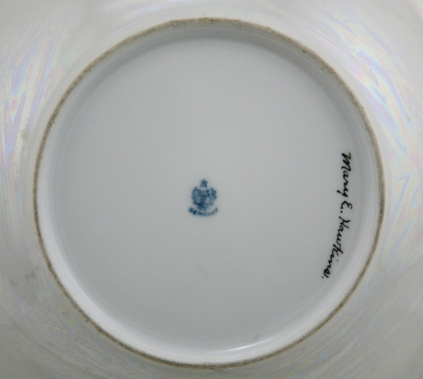 Thumbnail: RS Germany Bowl With American Satsuma-Style Decoration By Mary E. Hawkins
