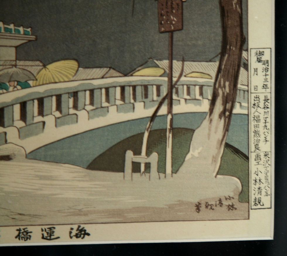 Thumbnail: Kobayashi, Kiyochika (1847-1915) 'Dai-ichi Bank seen from the Kaiun Bridge'