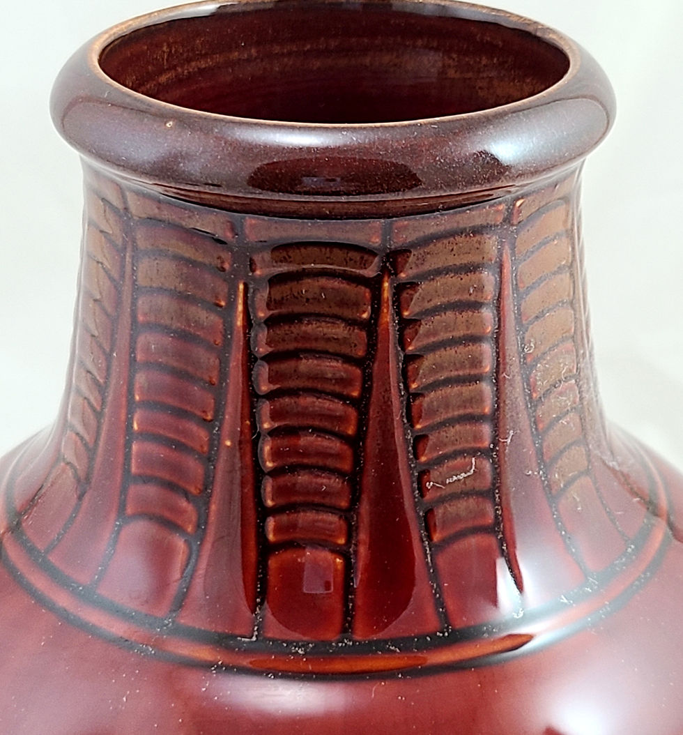 Thumbnail: Rookwood Coromandel Red Aventurine Glaze Vase d1926 Design by Lorinda Epply