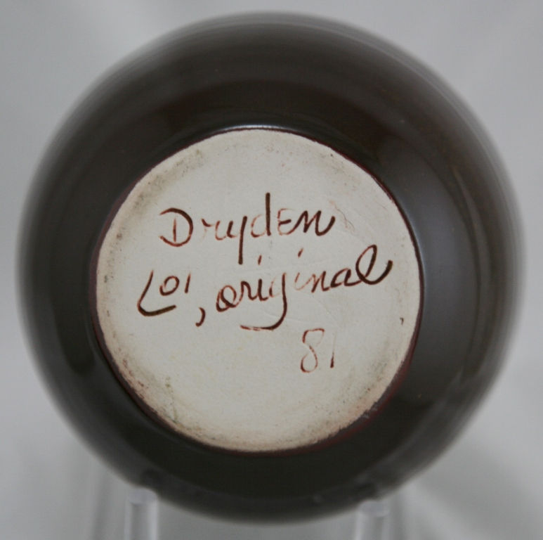 Thumbnail: Dryden Pottery 8" Vase by Vietnamese Potter 'Nguyen Loi' d1981