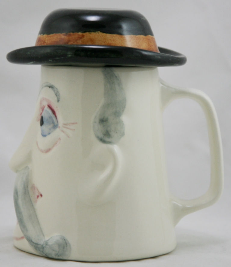 Thumbnail: Stangl Stoby Mug 6.5" x 6" 'Archie' W/Handle Bar Mustache Original Factory Mint