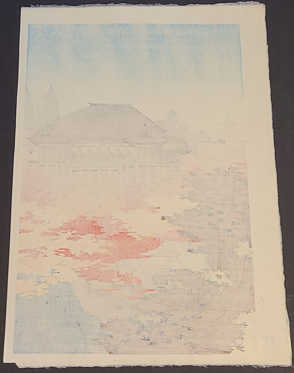 Thumbnail: Kawai Kenji (1908-1996) Kiyomizu Temple in Autumn 1948 Unsodo Pub.