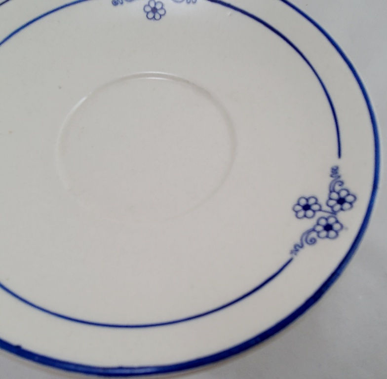 Thumbnail: University of North Dakota UND Dinnerware Plate/Saucer Prairie Flower Design