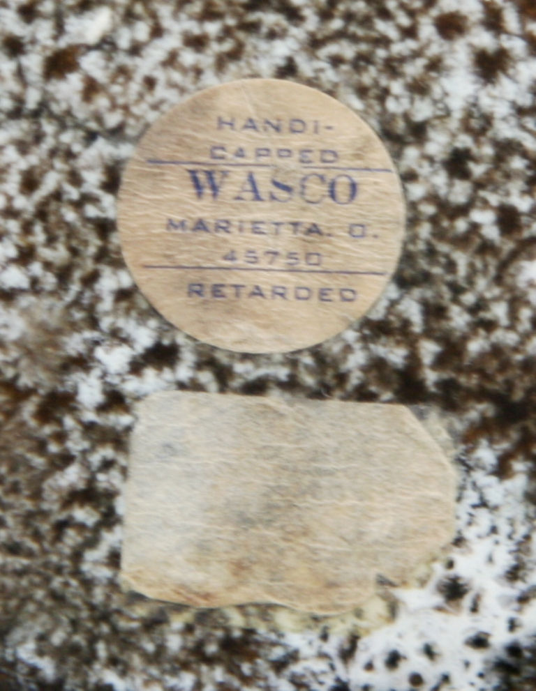 Thumbnail: Marietta Mid-Century Modern Pottery Lidded Vase in Volcanic Glaze for WASCO, Inc