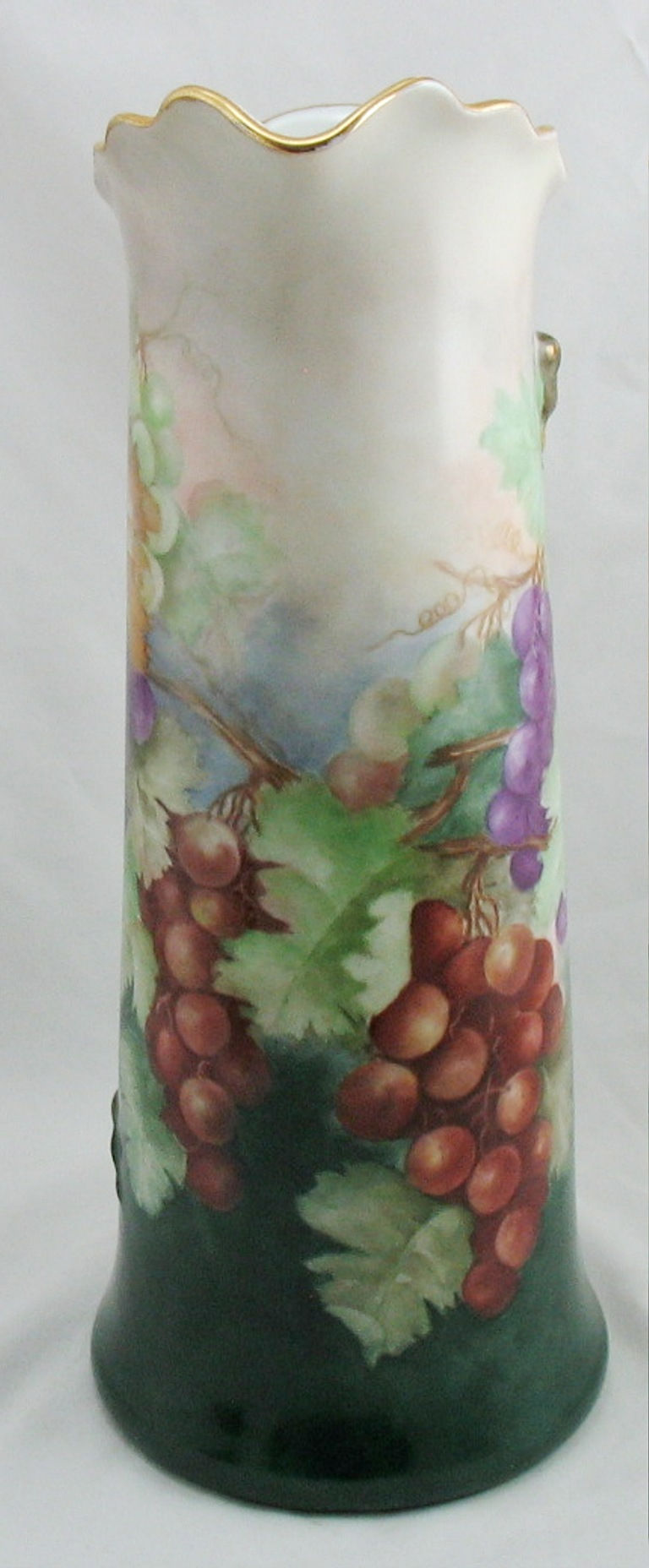 Thumbnail: $OLD! TY! JP Limoges France China-Painted Dragon-Handle Pitcher by C.H. Simmon