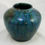 Thumbnail: Awaji Pottery Ball Vase in Blue/Black Drip Oilspotted Lustre Glazes c1880-1939
