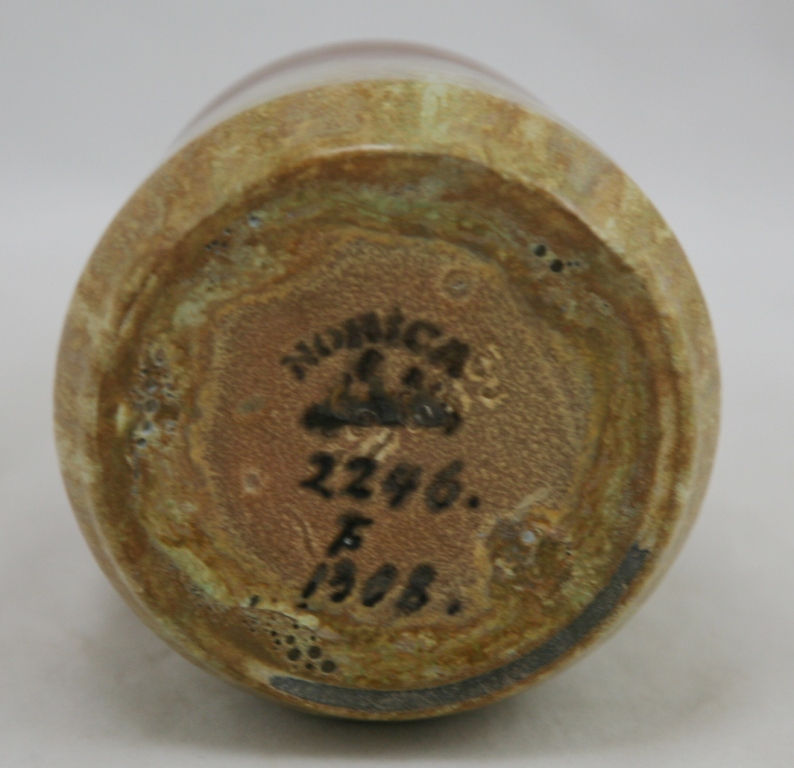 Thumbnail: Norica Jugendstil Art Pottery Vessel Nurnberg Design by Carl Ludwig Luber c1900