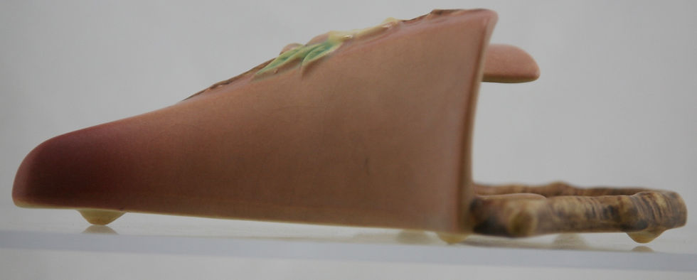Thumbnail: Roseville Apple Blossom Wall Pocket Shape #366-8" in Pink Blushed Glazes