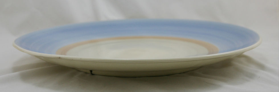 Thumbnail: Susie Cooper Screaming Art Deco Charger in Wedding Band Pattern c1940