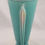 Thumbnail: Roseville Orian Vase in Aqua Green/Blue/Cinnamon Interior 734-7 Original Cond.