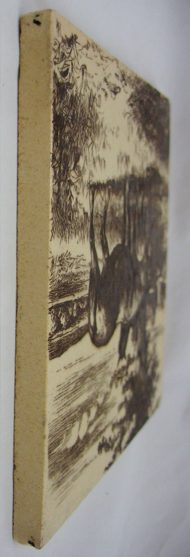 Thumbnail: Mintons China Works 'Horses, Mare & Foal' Tile Designed by William Wise d1879